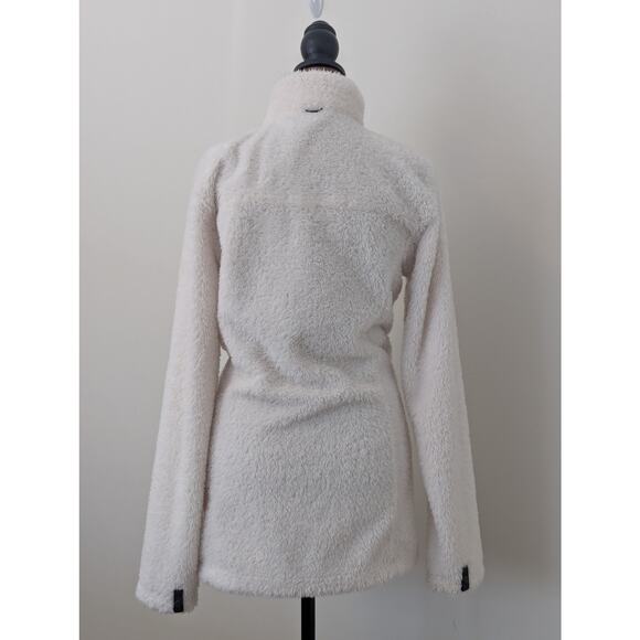 The North Face Osito 2 Fleece Sherpa Fuzzy White Zip Jacket with Collar Sz S - Picture 3 of 8